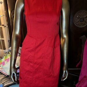 David Meister Vibrant Red Mini Dress
